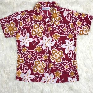 Vintage stitch Hawaiian button up shirt